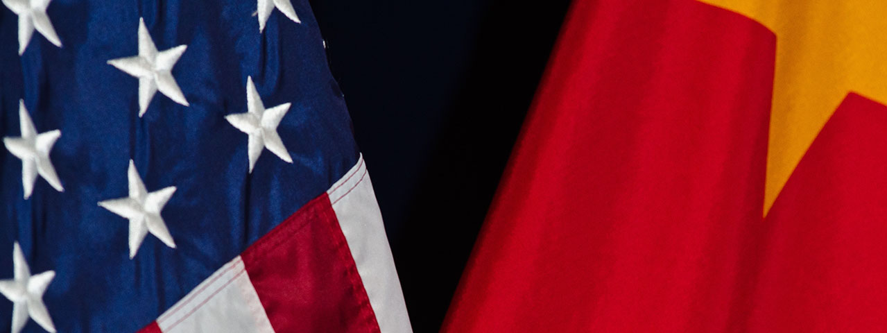 US-China flags