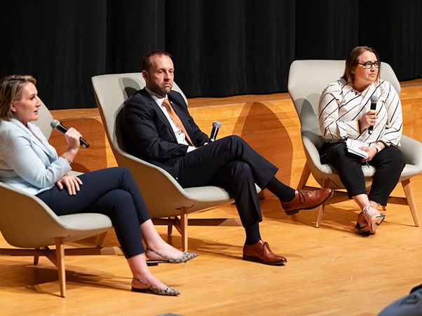 Meghan Hays, former Biden communications advisor, and Lance Trover, former spokesman for North Dakota Gov. Doug Burgum’s presidential campaign, join Margaret Talev, Kramer Director of the Institute for Democracy, Journalism and Citizenship.